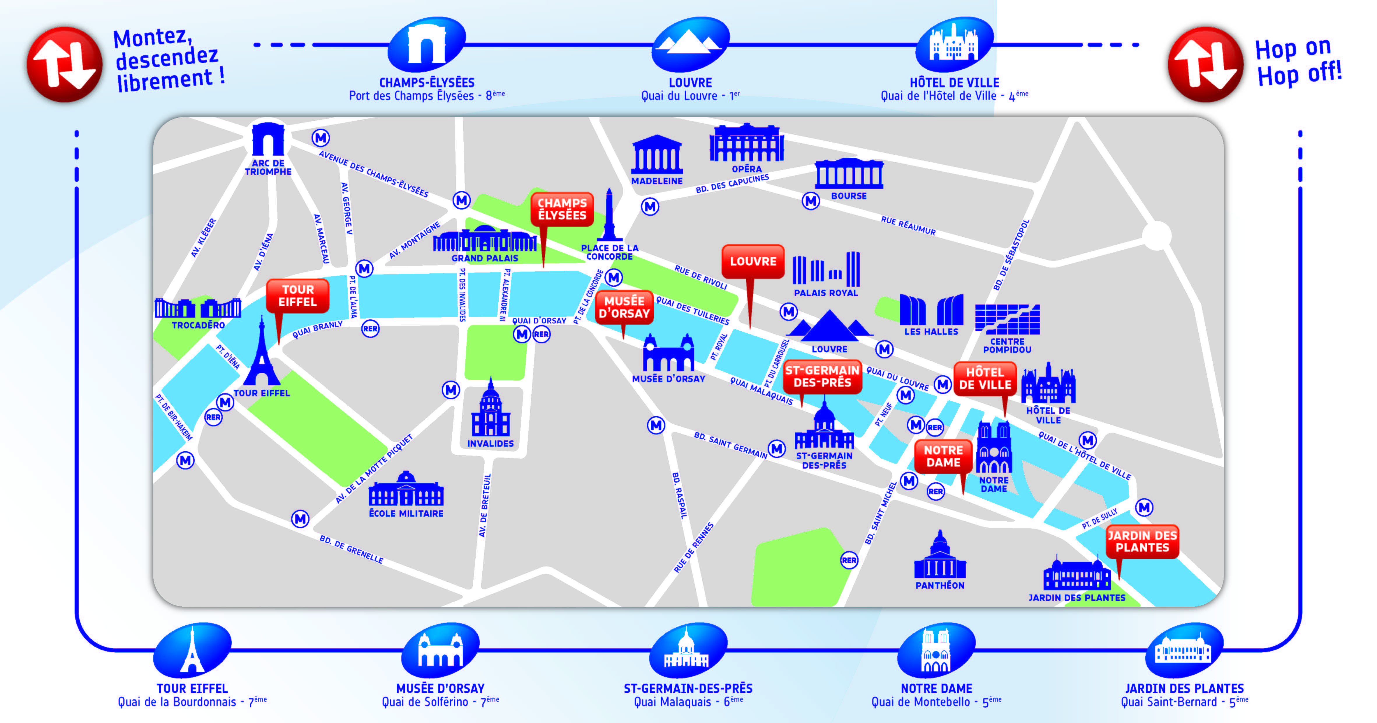 Париж карта автобусов